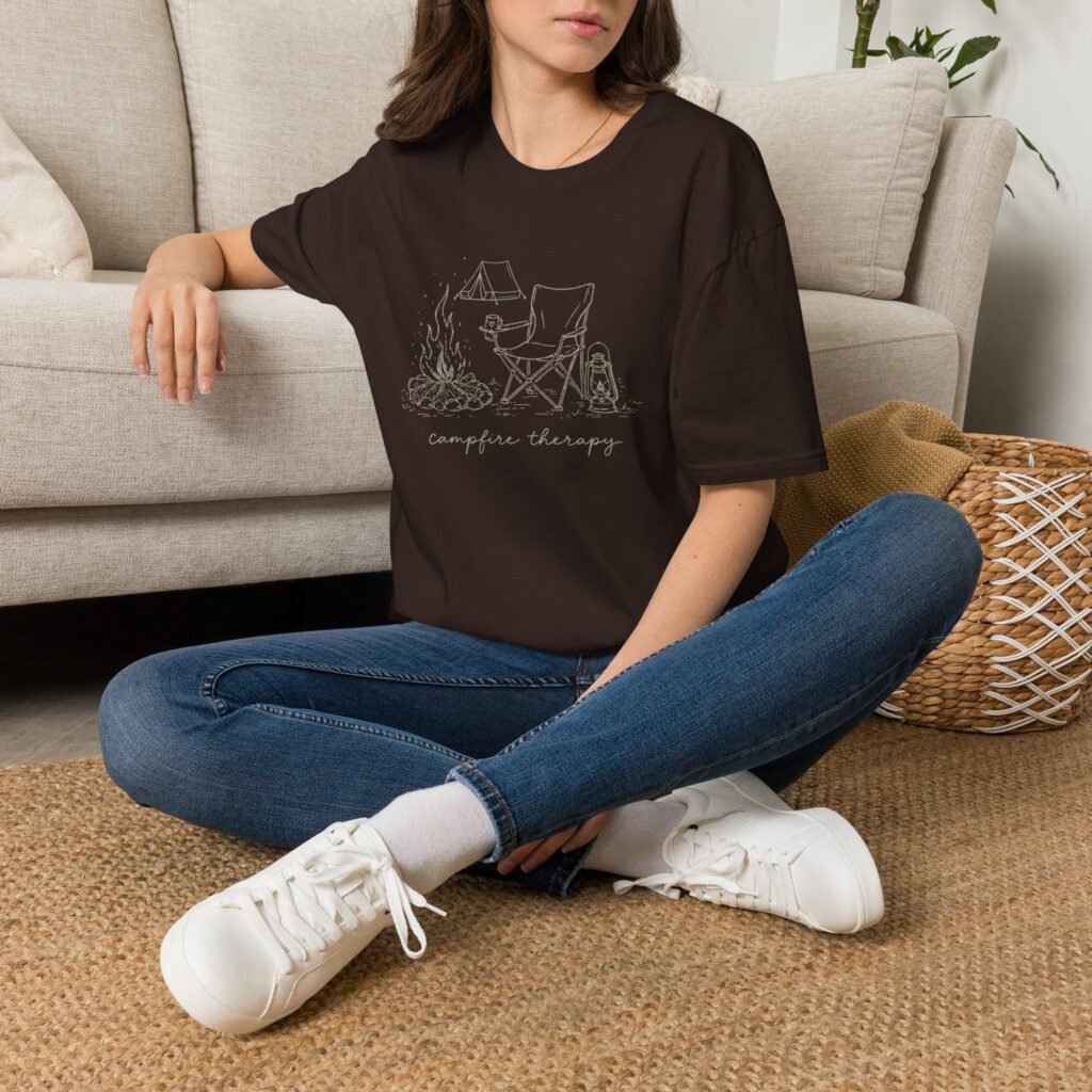 Vintage Campfire T-Shirt outdoor camping graphic tee