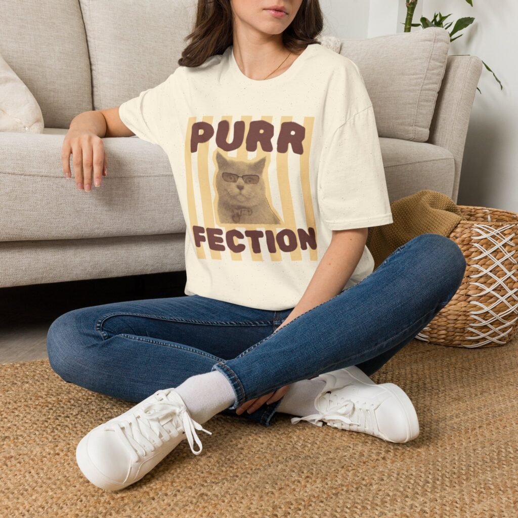 Purr Fection Cat T-Shirt retro cat graphic tee