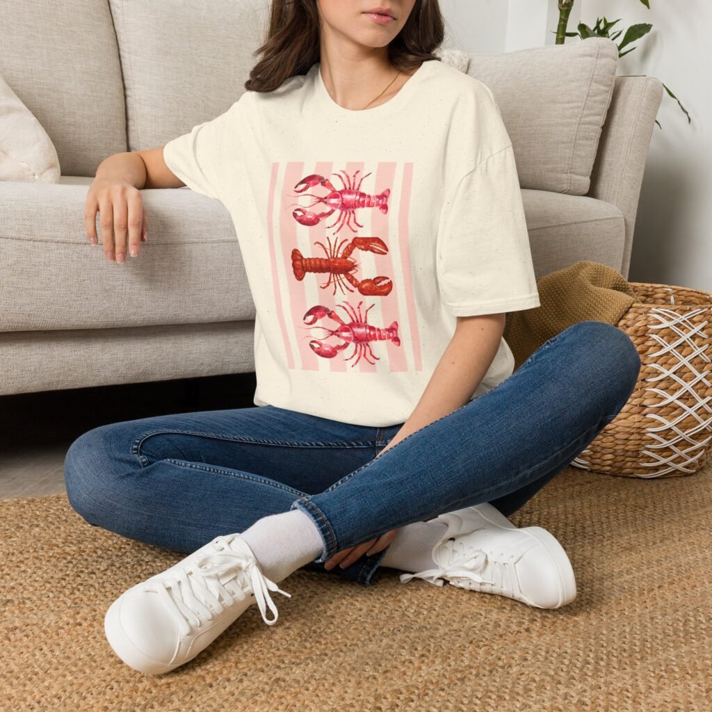 Dopamine Lobster T-Shirt coastal graphic tee