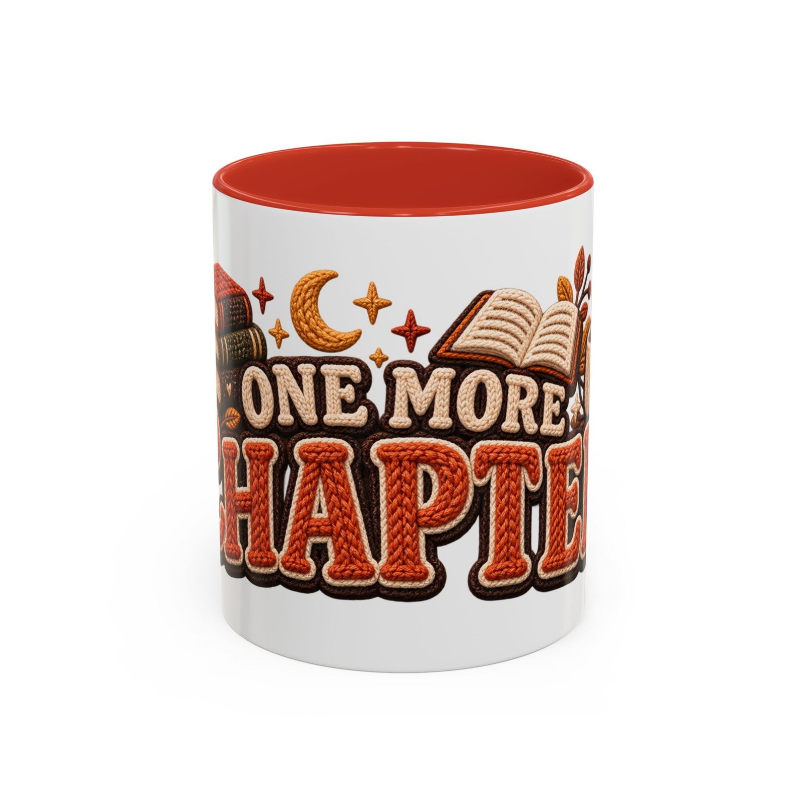 One More Chapter Mug, Faux Knit Book Lover Coffee Mug, Cozy Fall Reading Gift - Image 9