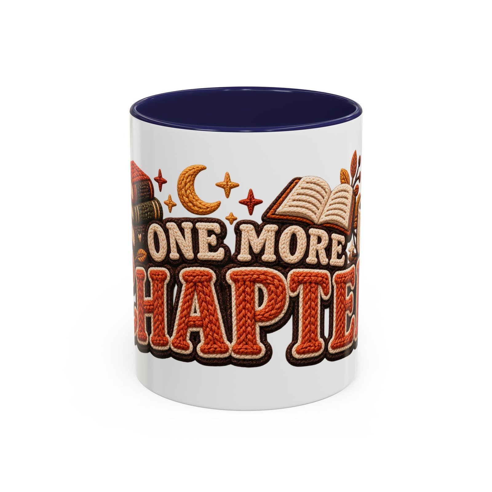 One More Chapter Mug, Faux Knit Book Lover Coffee Mug, Cozy Fall Reading Gift - Image 7