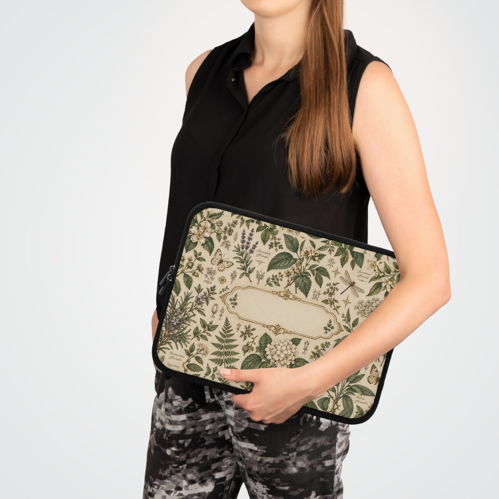 Personalized Botanical Laptop Sleeve - Image 3