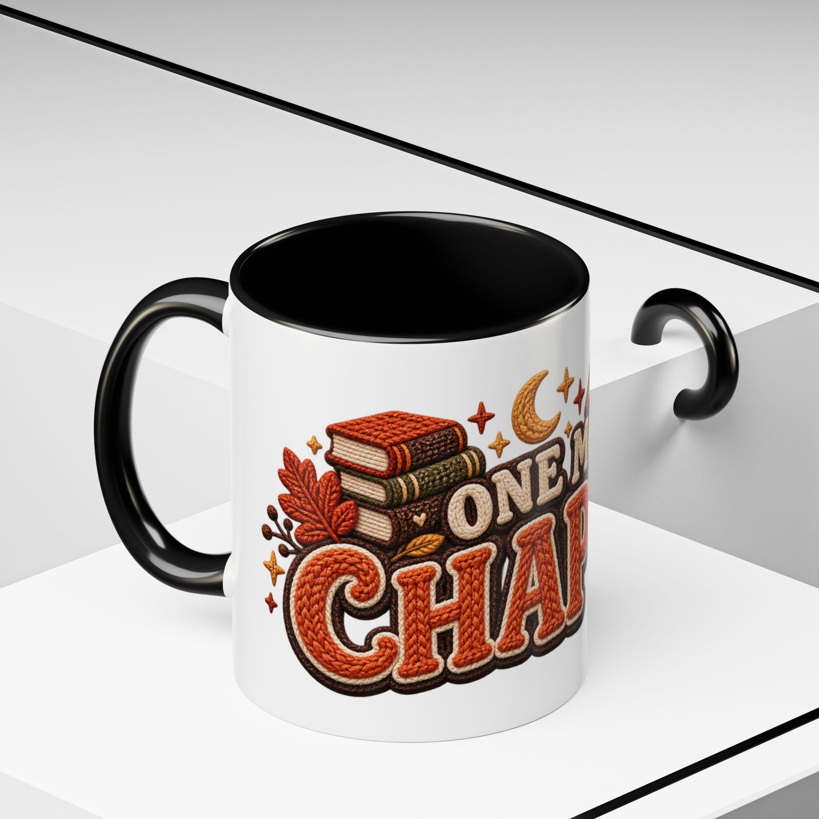 One More Chapter Mug, Faux Knit Book Lover Coffee Mug, Cozy Fall Reading Gift - Image 6