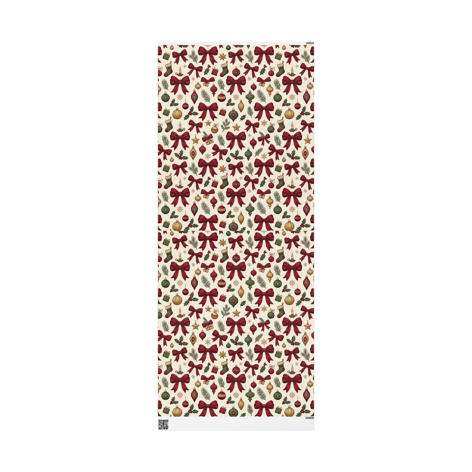 Traditional holiday wrapping paper