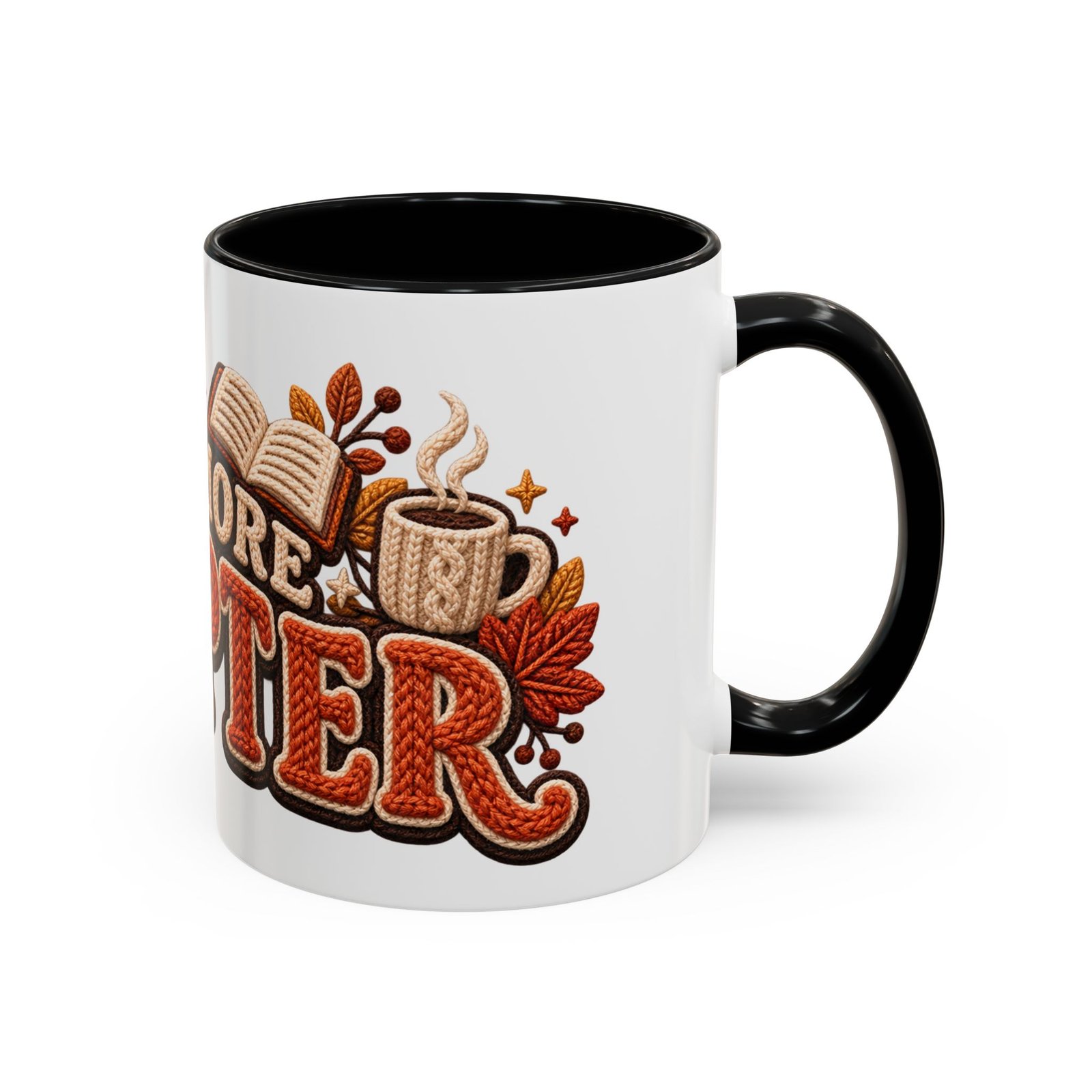 One More Chapter Mug, Faux Knit Book Lover Coffee Mug, Cozy Fall Reading Gift - Image 3