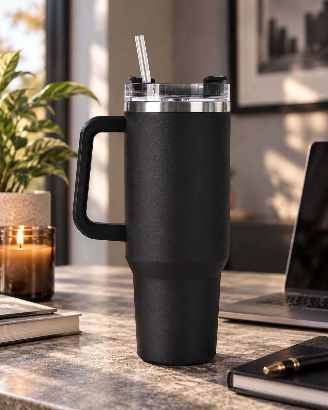 Custom Insulated 40oz Tumbler with Handle