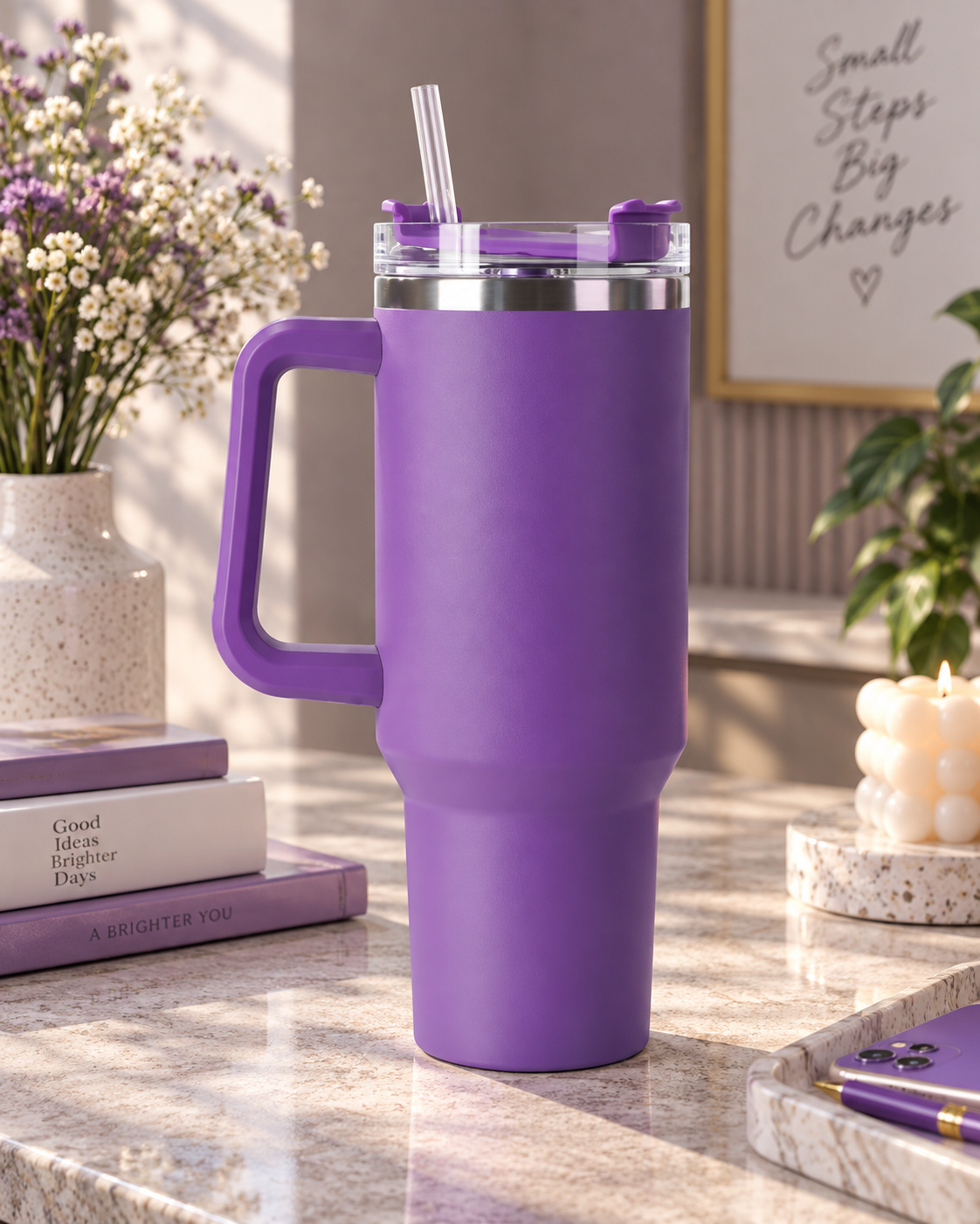Custom Insulated 40oz Tumbler with Handle - Image 5