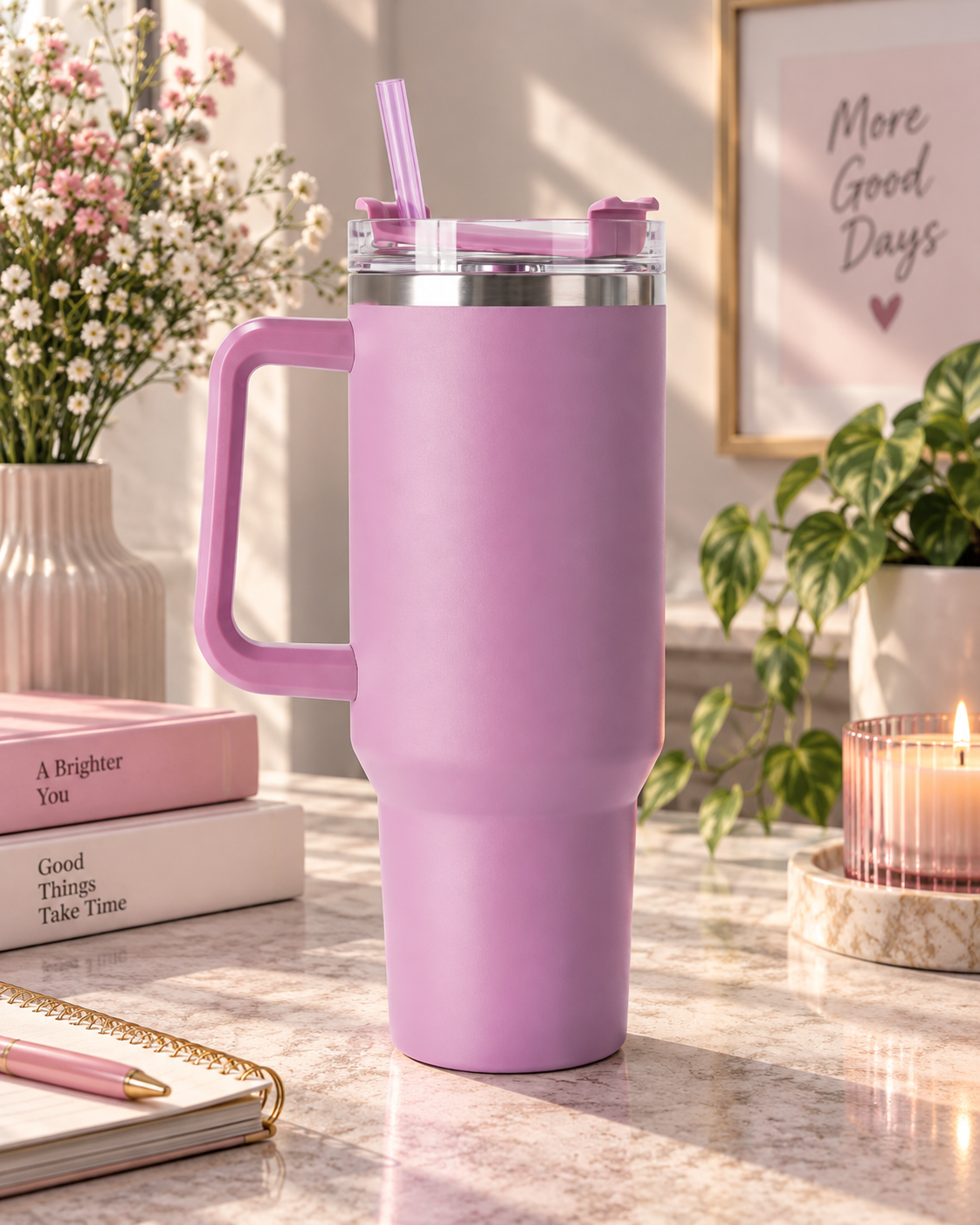 Custom Insulated 40oz Tumbler with Handle - Image 6