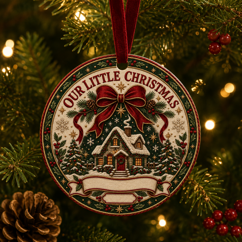 Personalized Christmas ornament with family name