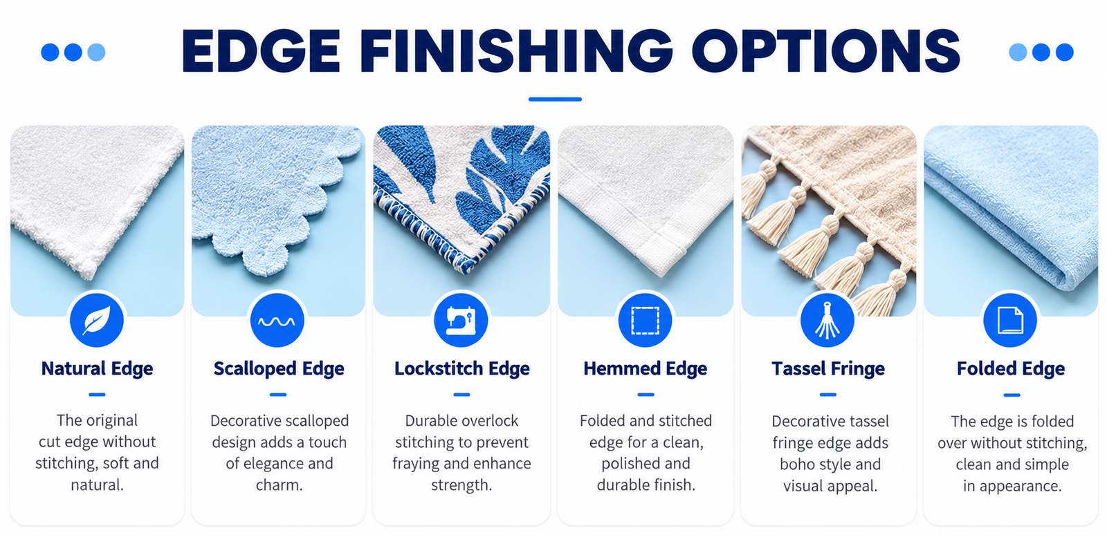 Beach Towel's Edge Finishing Design