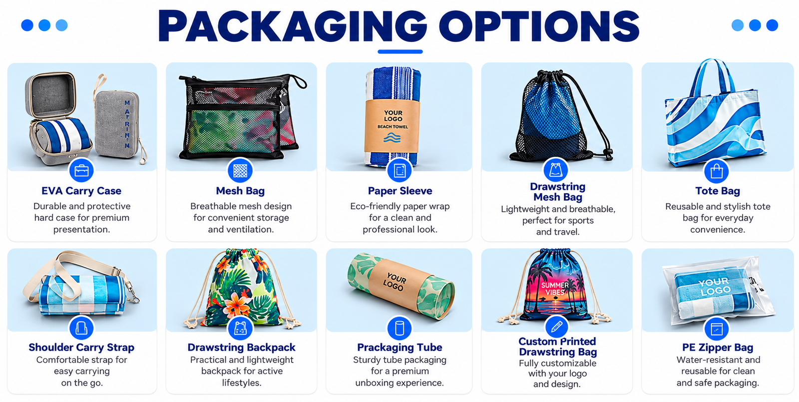 Beach Towel Packaging Options